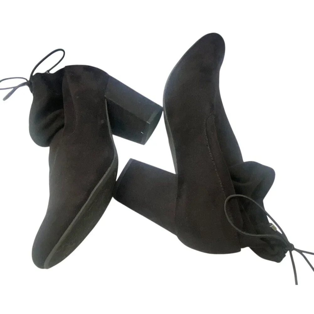 HEART IN D Women Tie Ankle Faux Suede 3